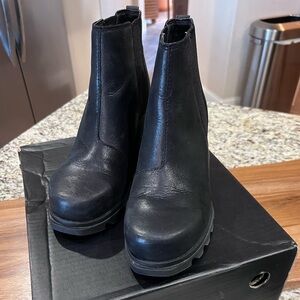 Sorel Women’s Leather Waterproof Wedge Boots